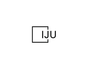 Fototapeta premium IJU Letter Initial Logo Design Vector Illustration