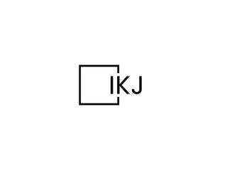 IKJ Letter Initial Logo Design Vector Illustration