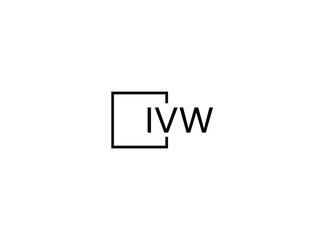 Obraz premium IVW Letter Initial Logo Design Vector Illustration