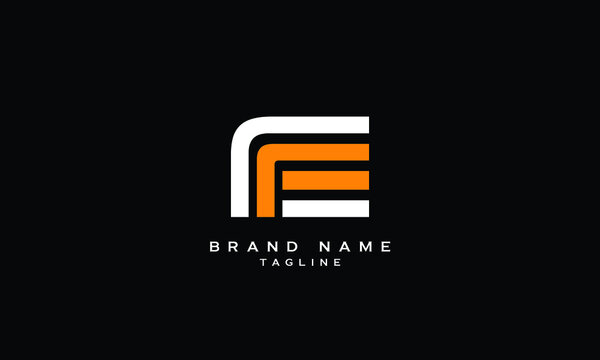ECF, EF, CF, Abstract initial monogram letter alphabet logo design