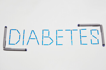 World diabetes day concept on white background