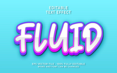 Fluid editable text effect