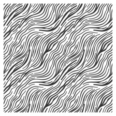 Seamless pattern of black ink waves. 