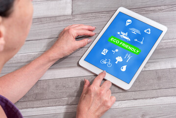 Eco friendly concept on a tablet