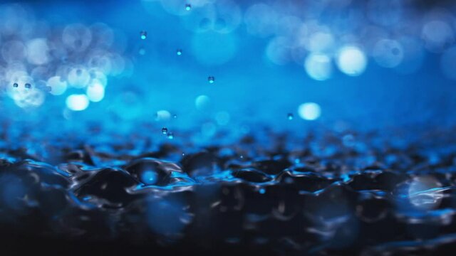 abstract slow motion of water drops