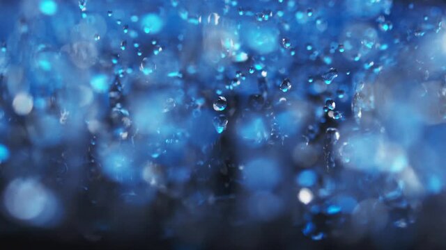 water drops splashing in slow motion