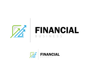 financial logo creative market arrow sign symbol business