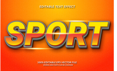 Obraz premium Sport editable text effect