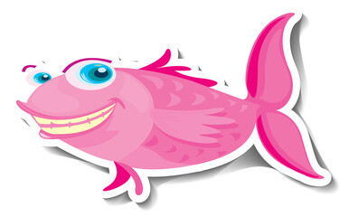 Cute fish sea animal cartoon sticker