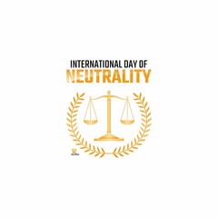 vector graphic of international day of neutrality good for international day of neutrality celebration. flat design. flyer design.flat illustration.