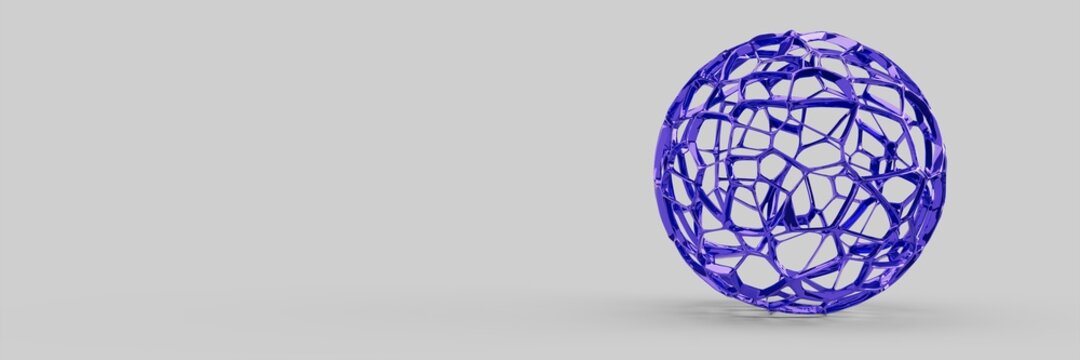 Abstract three-dimensional background. Futuristic concept. 3d render