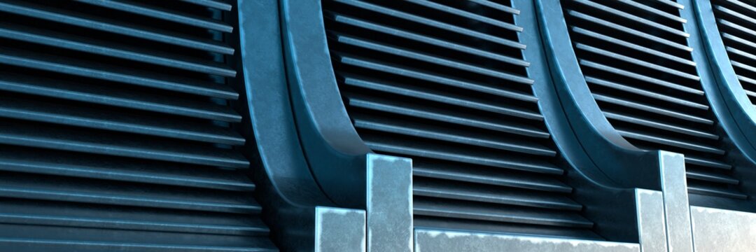 Abstract three-dimensional background. Futuristic concept. 3d render