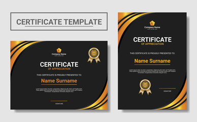 modern certificate of appreciation template. Clean modern certificate.