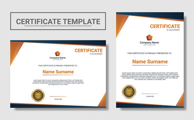 Obraz premium modern certificate of appreciation template. Clean modern certificate.