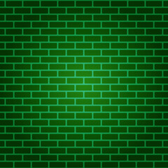 Emerald, green brick wall
