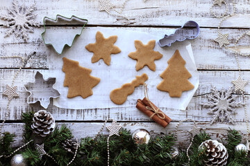 christmas background with cookies