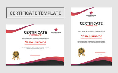 modern certificate of appreciation template. Clean modern certificate.