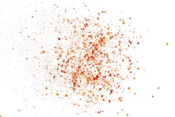 Fotobehang Chili Pepers Red dried chili pepper on white background  © seksanwangjaisuk