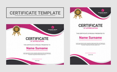 modern certificate of appreciation template. Clean modern certificate.