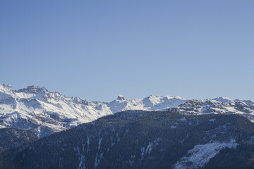 Le Massif du Beaufortain depuis la station de ski des Saisies