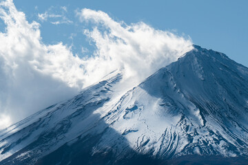 Fototapeta na wymiar 山梨県・河口湖から見た富士山【Close-up Mt. Fuji】