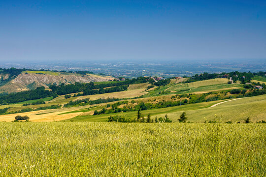 Country landscape near Meldola and Predappio, Emilia-Romagna