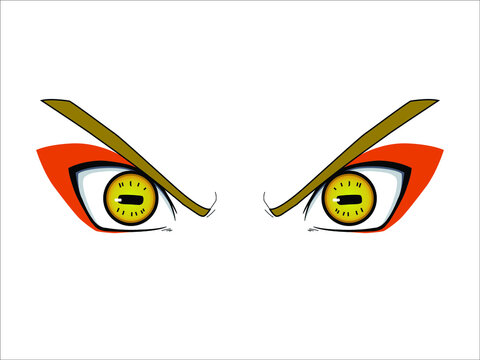 Face tattoo pattern on the area around the eyes. Naruto sage mode. Stock  Vector | Adobe Stock