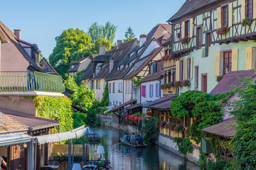 Fototapeta na wymiar Little town of Colmar in Alsace, France