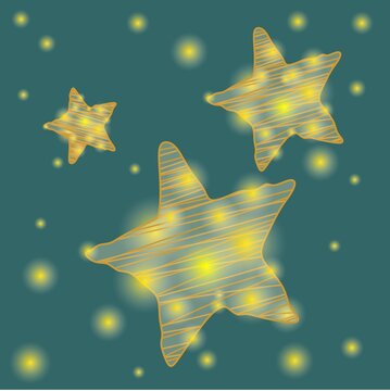 Christmas star and New Year. Snow festival, winter and lights.  Joy and Christmas decorations. A star with light bulbs. Garland is a star.