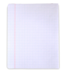 vertical blank copybook on white  background. Blank notepad mockup