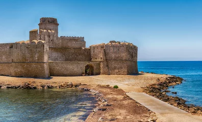 Wall murals Mediterranean Europe View of the Aragonese Castle, Isola di Capo Rizzuto, Italy