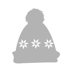 hat icon, winter hat, vector illustration
