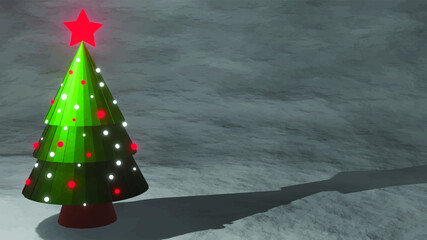 christmas tree of the snow