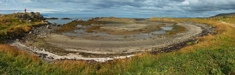 Landscape at seal watching in Illugastadir, Iceland, Europe
