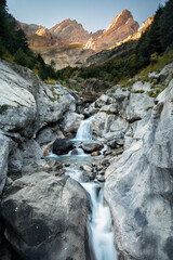 Waterfall in Pineta Circus, National Park of Ordesa, Pyrenees
