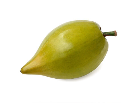 Fresh canistel sapote or yellow sapote fruit put on a white background. Isolated.