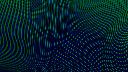 Dark glitch abstract art, distorted mesh background.