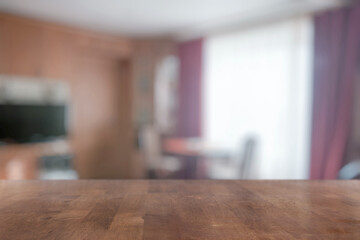 brown table in the room