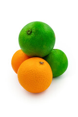 Citrus white background with assorted fresh-citrus fruits realistic icons