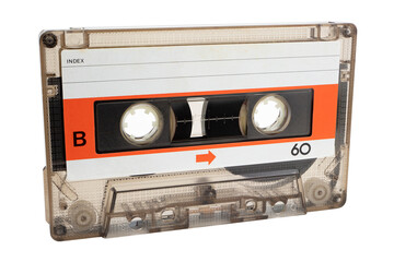 Casset tape isolated on a white background.