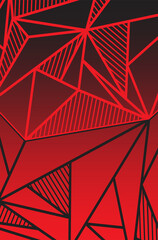 Abstract background with red polygonal lines