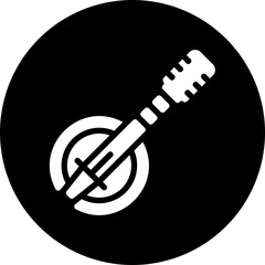 banjo glyph icon