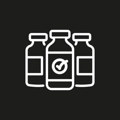 vaccine icon isolated on blank background. vector illustration