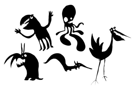 Black & white monsters kit