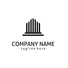 Fototapeta premium building logo design line, outline construction,
