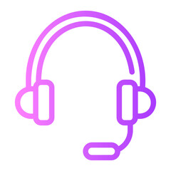 headphones gradient icon
