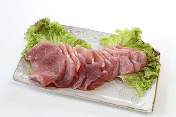 Fototapeta premium 豚赤身肉（岩手県産純情豚）バター焼用