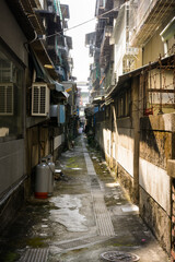 Fototapeta premium Small road at Kaohsiung city, Taiwan