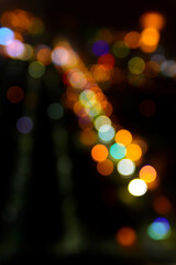 Bokeh of cityscape at night