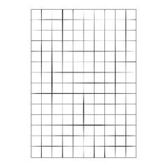Square blank sheet of notebook line art on white isolated background. Vector illustration